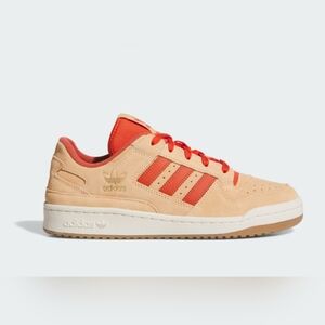 adidas Peach Suede Sneaker with Coral Stripes